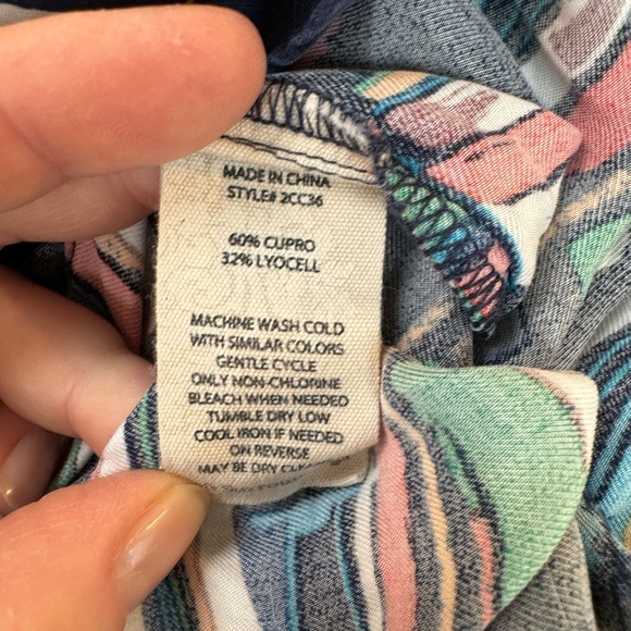 Soft Surroundings Sail Away Size XS Sailboat Button Front Tunic Top Blouse - Picture 5 of 7